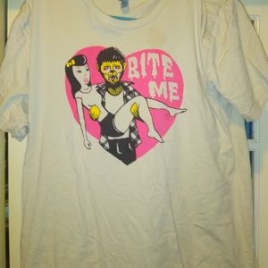 Cute pinup wolfman mens tee size L